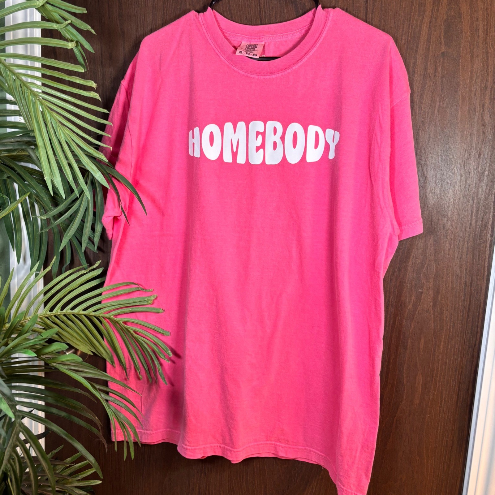 Comfort Colors Homebody Graphic Tee Pink XL Oversized Cotton T-Shirt