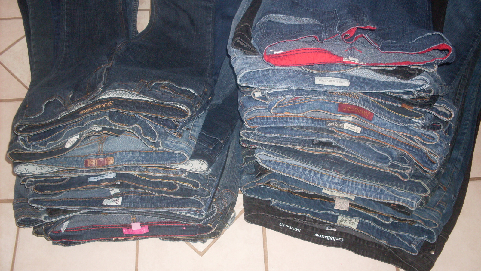 25 Pairs Blue Ladies Jeans Bulk Sale Many Brands Mixed Lots & Sizes (See F/backs