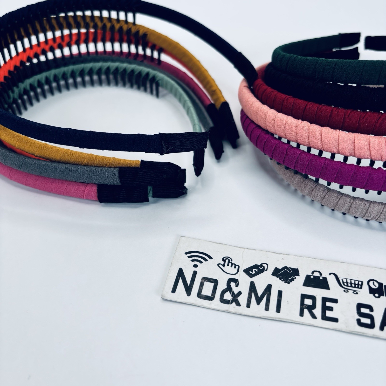 Duufin 12 Pieces Teeth Comb Headband Non-slip Hair Headbands Colorful