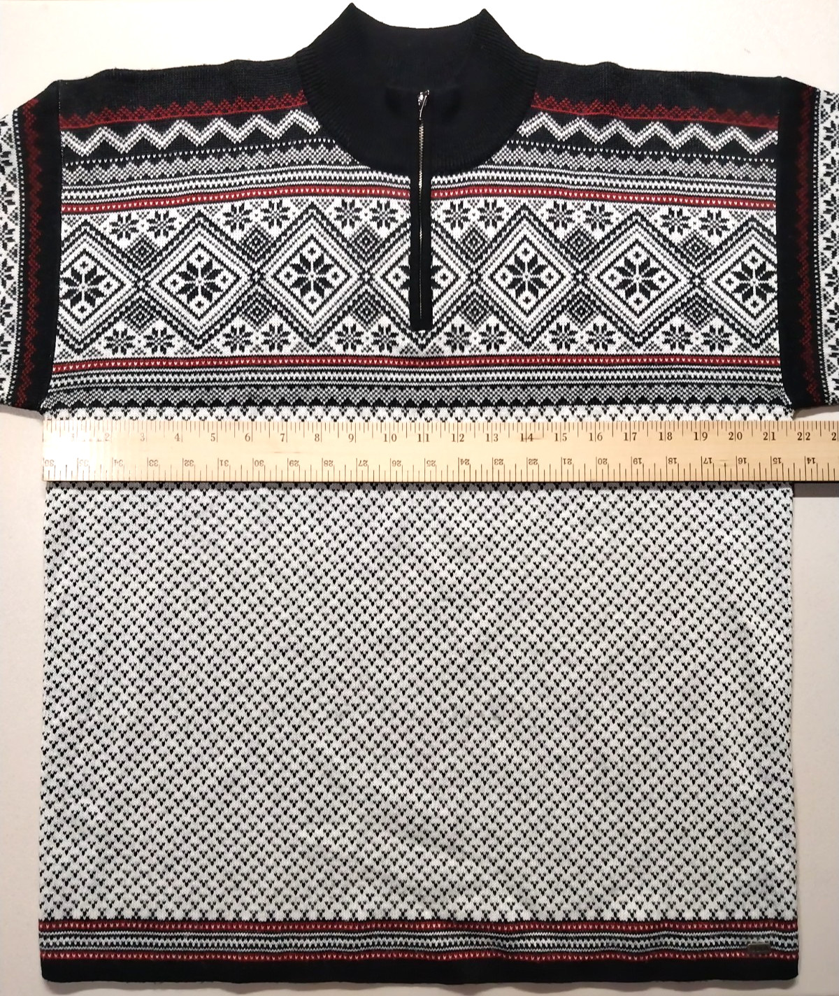 Bula Acrylic Wool Blend Black Fair Isle Nordic Knit Ski Pullover Sweater Men’s M