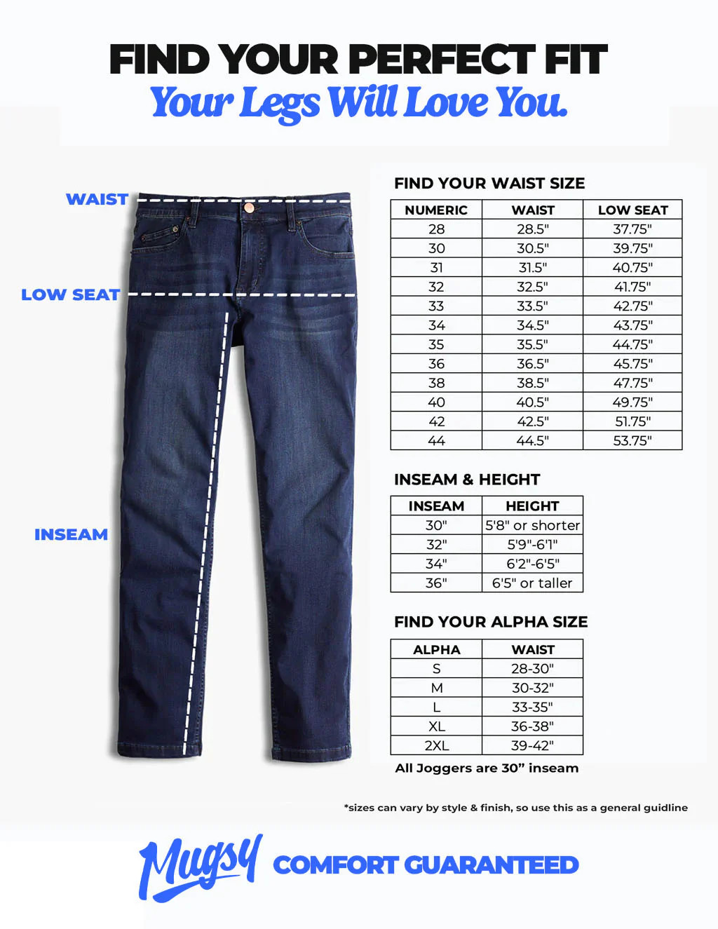 Mugsy Bruisers Jeans 35 Waist 32 Length Straight Fit Comfortable Denim