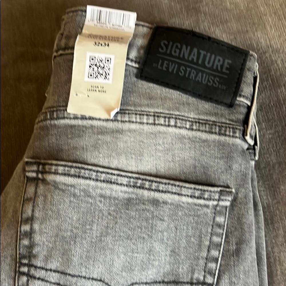 Signature by Levi Strauss Slim Gray Jeans 32X34