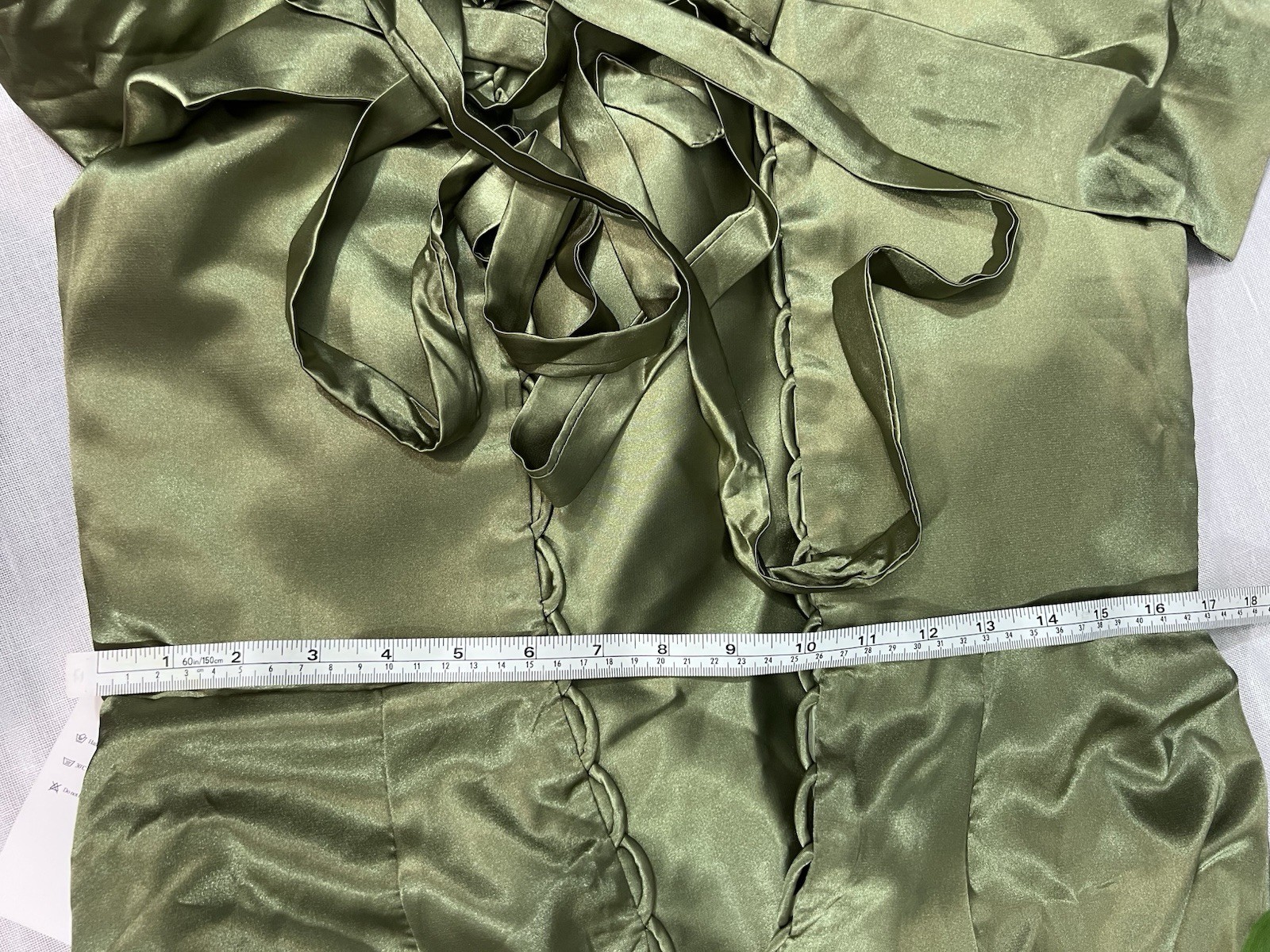 Green Satin Asymmetric Off-shoulder Prom Gown L Corset Cocktail Evening Dress #J