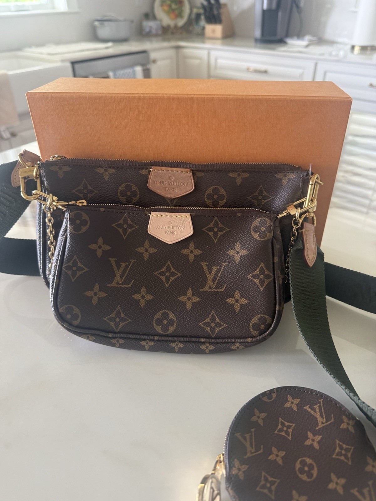 Louis Vuitton Multi Pochette Accessories Monogram Brown Crossbody Bag