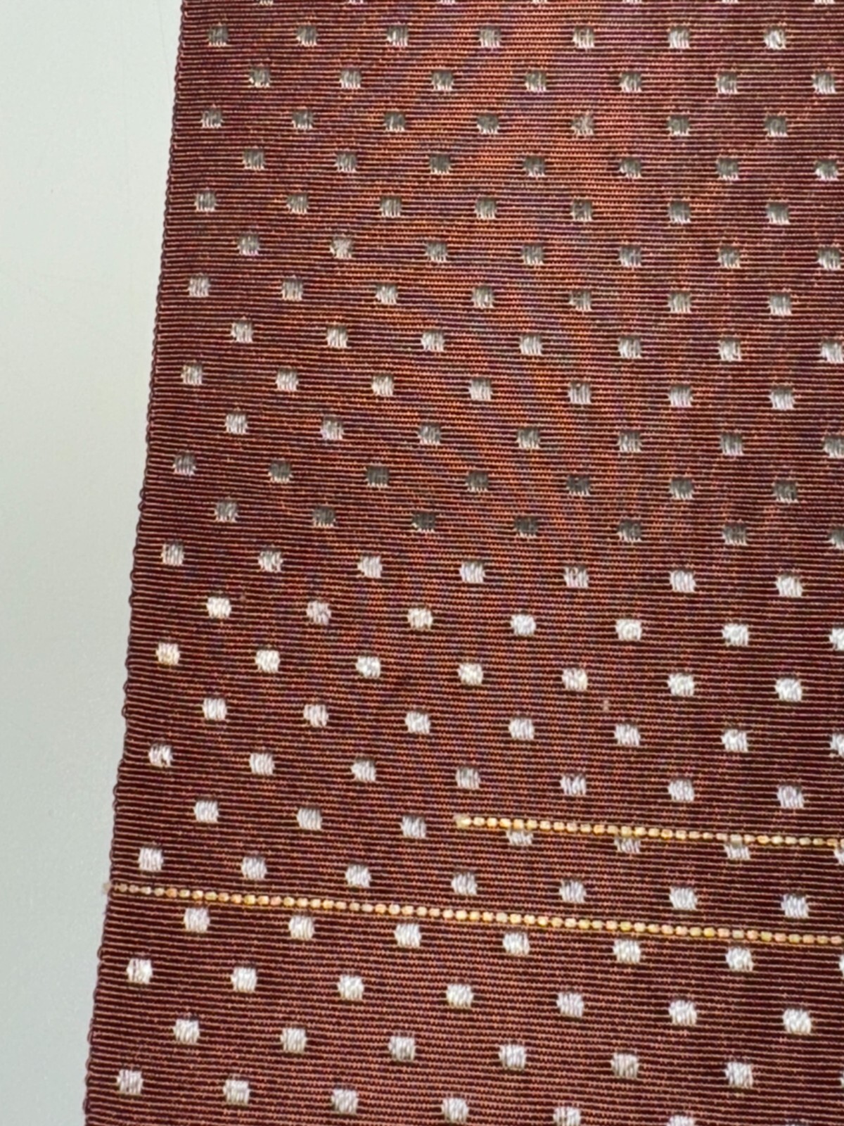 Japanese Vintage Kimono BOLT FABRIC cloth Silk brown Cut Sales 35.4×11.4in