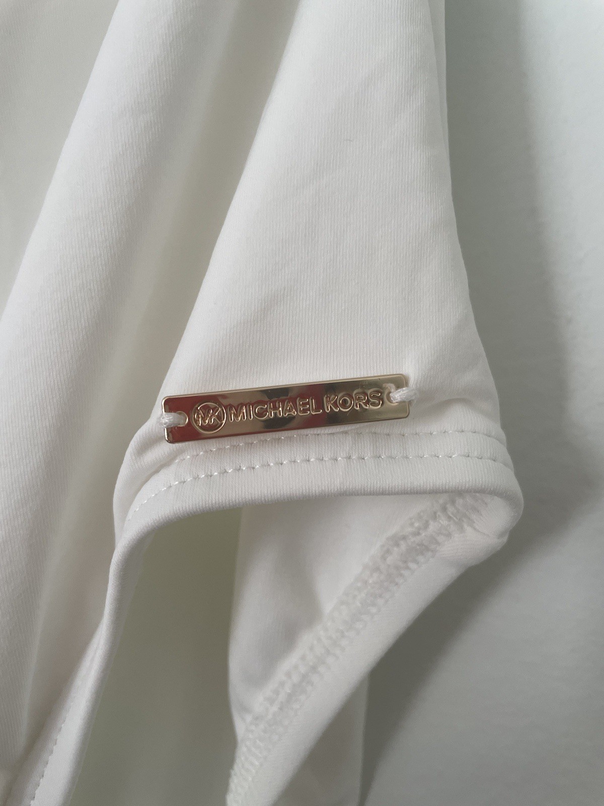 Michael Kors White One-Piece Swimsuit Ruffle Off Shoulder Women’s Size 10