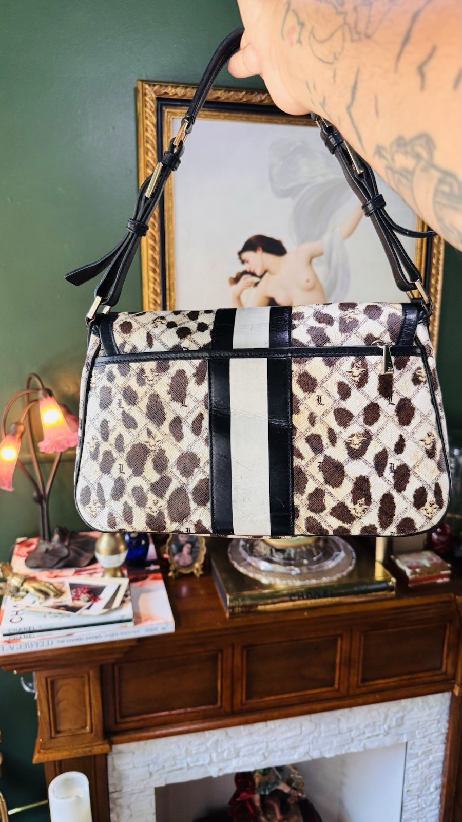 L.A.M.B. Gwen Stefani Leopard Print Shoulder Bag Rare