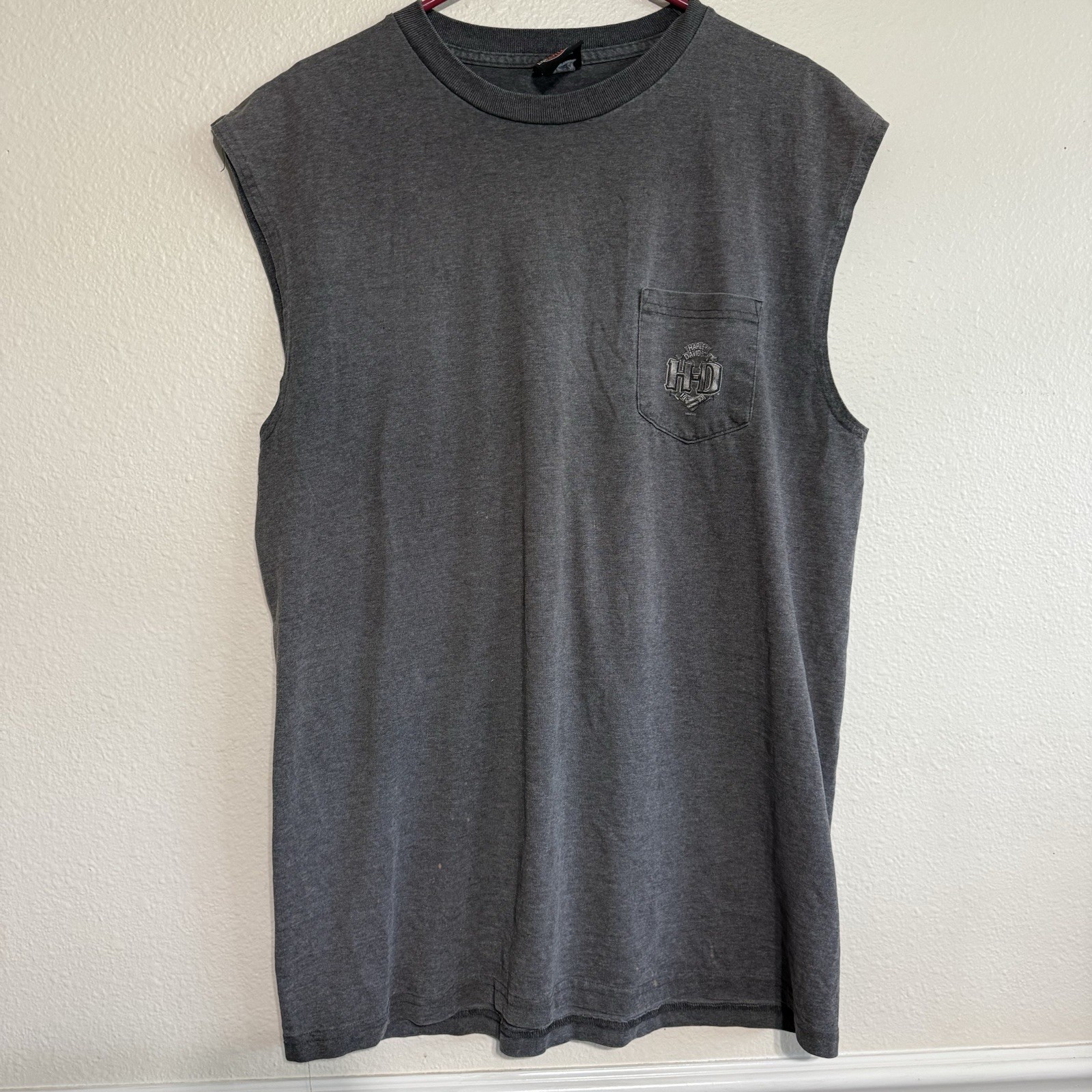 Vintage Harley Davidson 90s Biker Stormy Hill Clermont Shirt Size XL Sleeveless