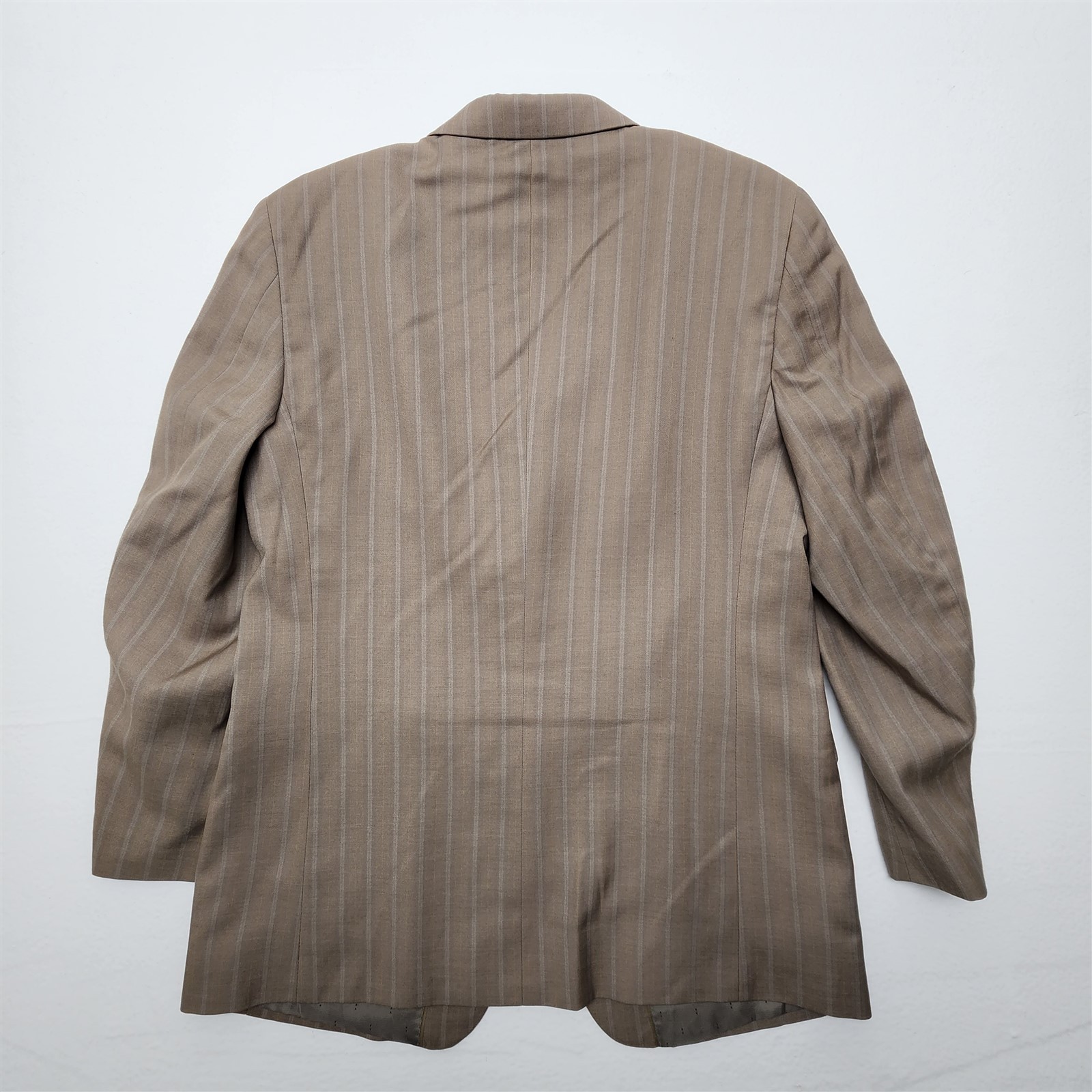 Lineage 40R 32×30 Brown Striped 3Btn 2Pc Mens Jacket Pants Suit