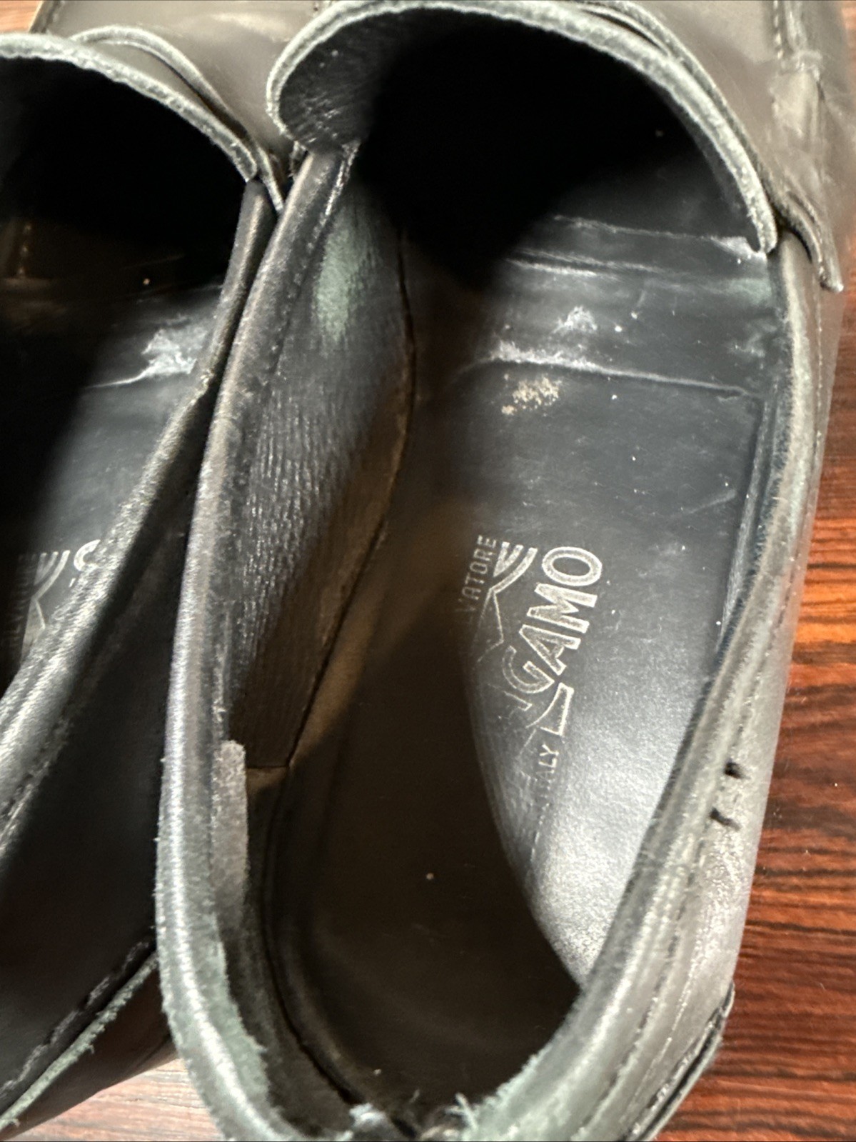 Ferragamo Mens 9 D Leather Penny Loafers $895 Retail No Box *SEE DESCRIPTION*