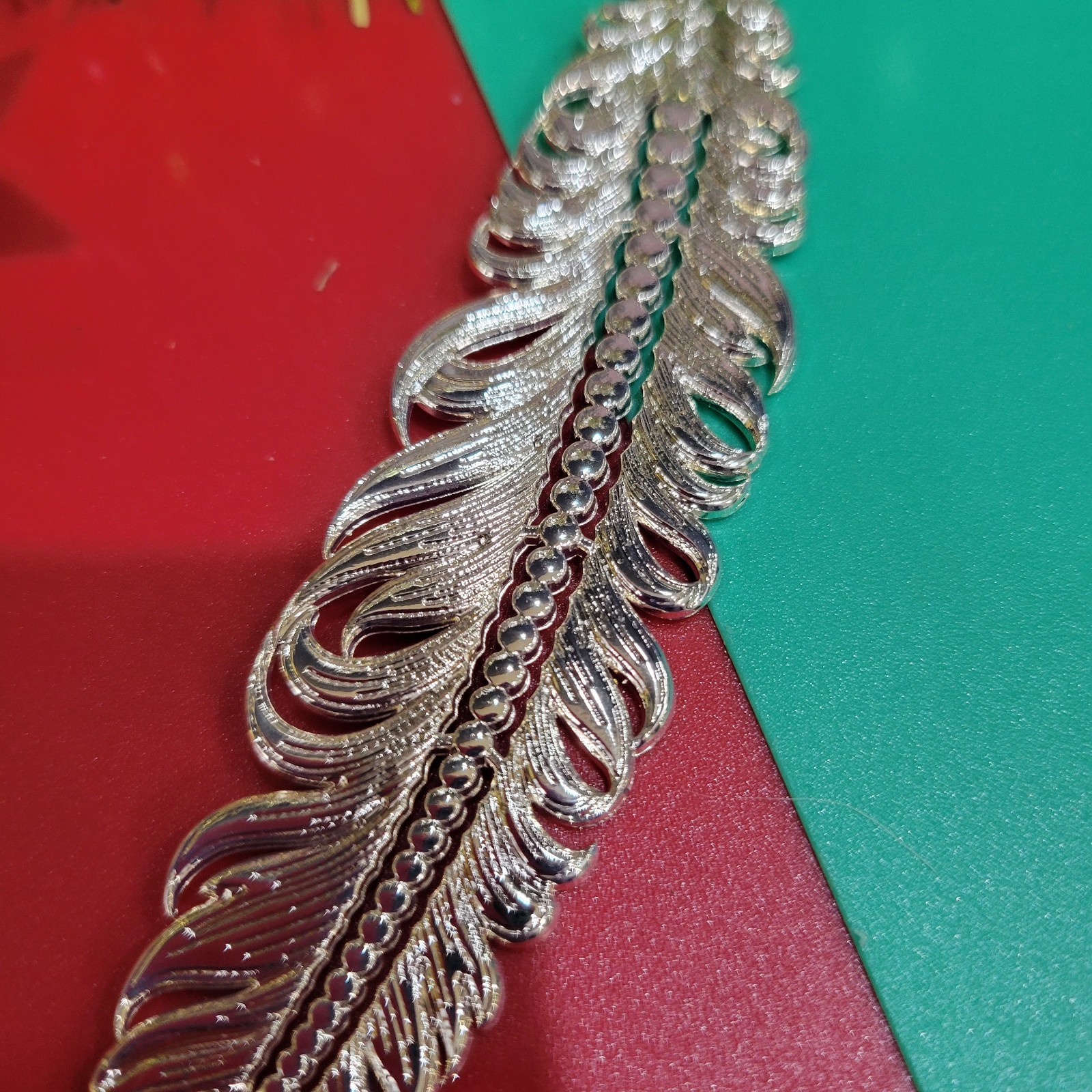Silver-tone Hat Feather for Cowboy Hat Accessory