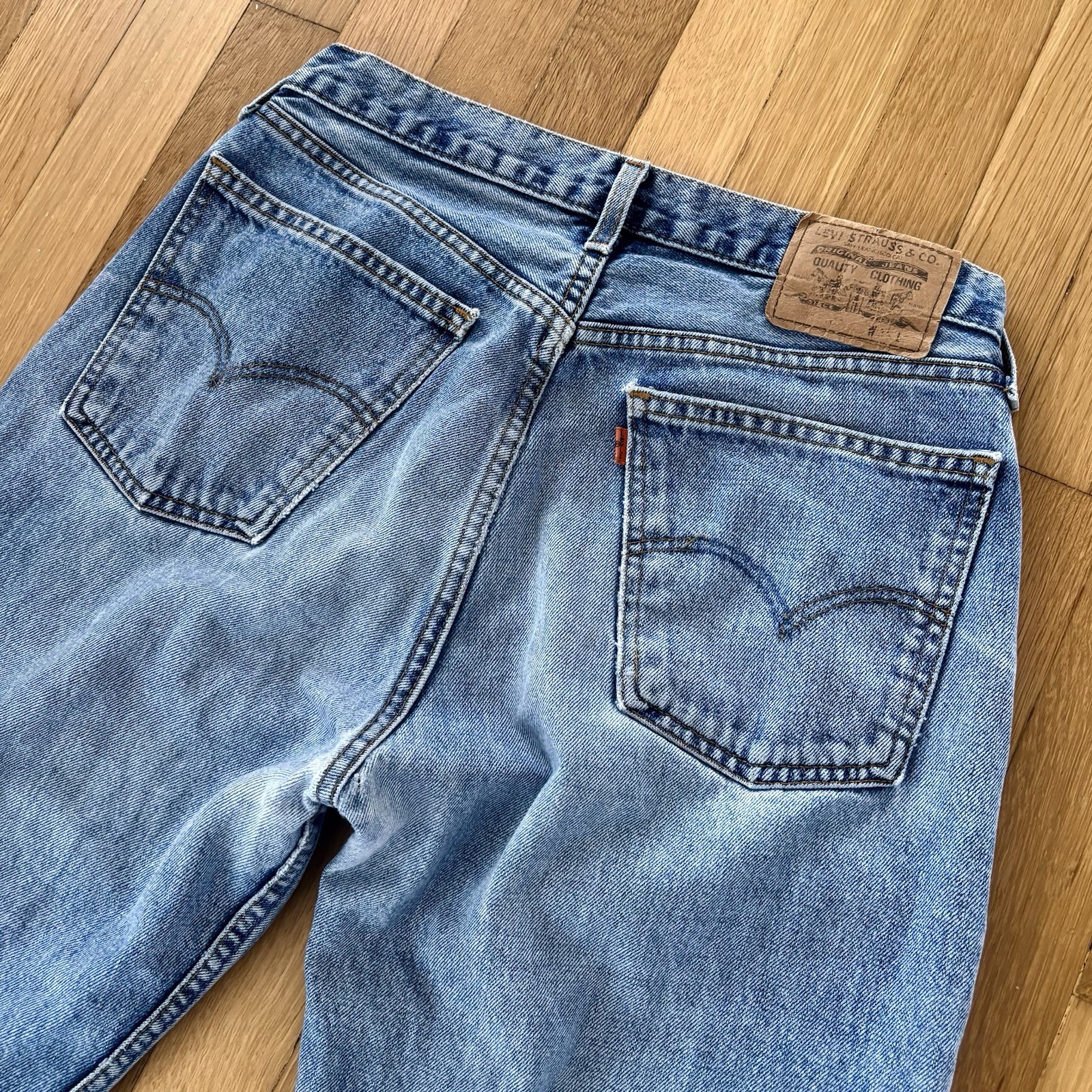 Levis Orange Tab 615 Jeans Mens 34×34 Vintage 1990s Faded Grunge Distressed UK