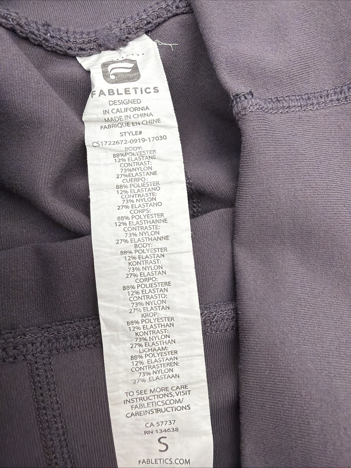 Fabletics Cargo Leggings Women S Purple Logo .#46208