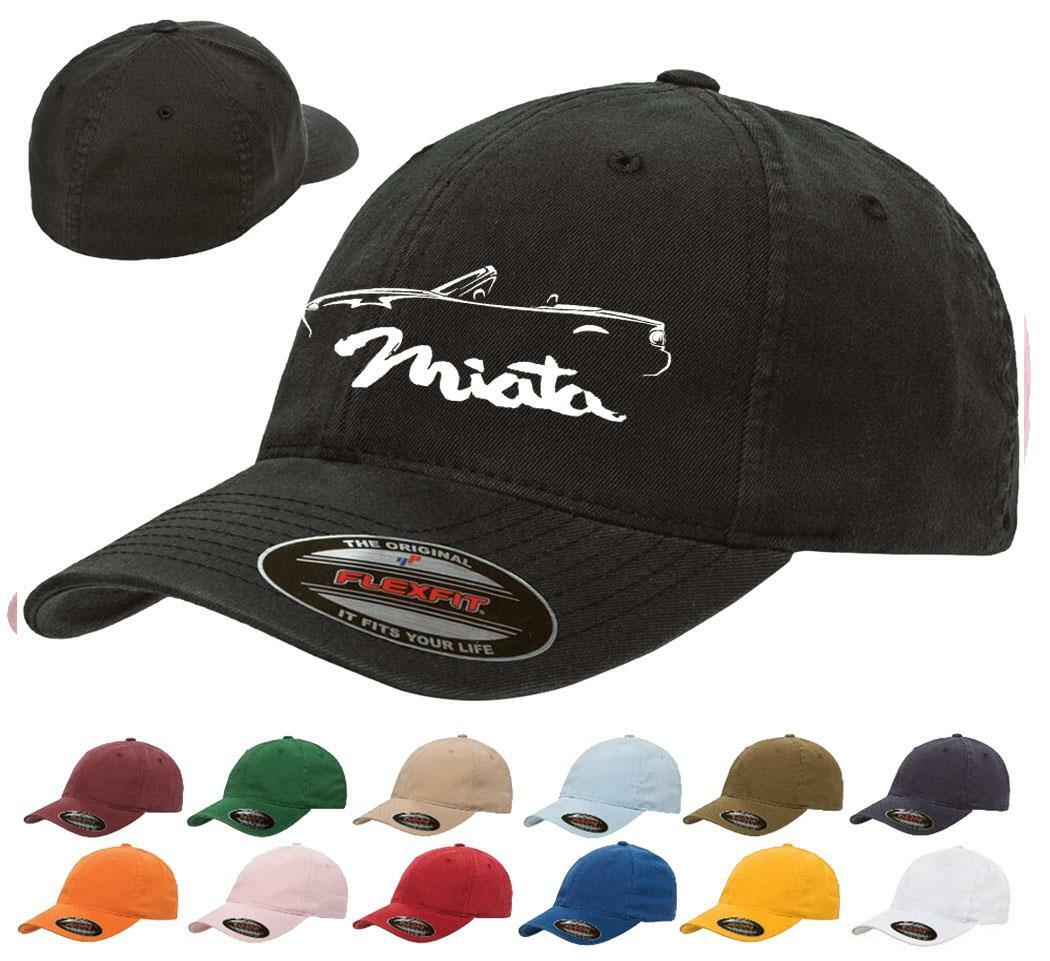 1989-97 Mazda Miata Sports Car Classic Outline Design Flexfit Hat Cap