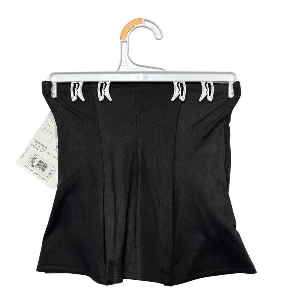 SlimShaper by Miracle Brands Shapewear Womens M Black Waist Cincher Zip Up