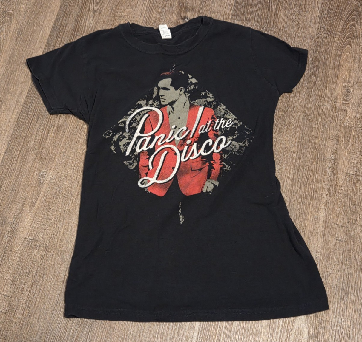 Panic At The Disco Shirt Womens Medium M Black Brendon Urie Graphic Band Tee