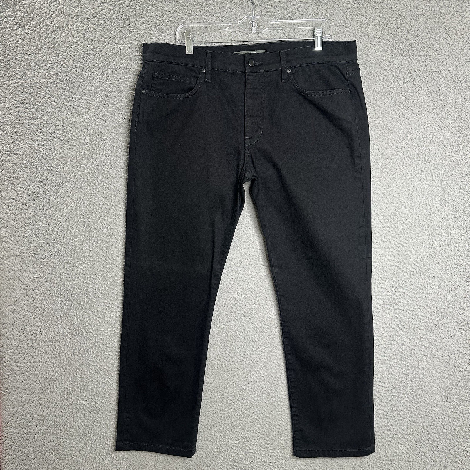 Joe’s Jeans Brixton Black Stretch Jeans Mens 36×30 Straight Slim Fit Dark Wash