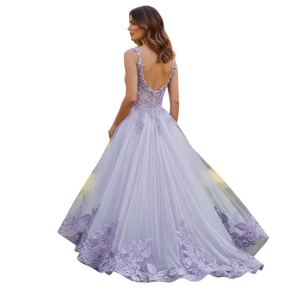 Lavender Dreamscape Ball Gown: Dance Like No One’s Watching!