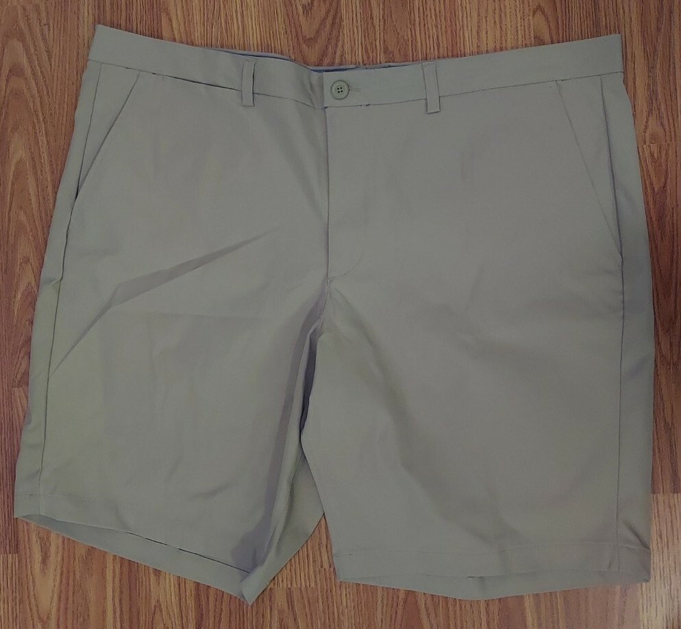 George Men’s Performance Flat Front Short size 44/46 Khaki/Gray/Navy/Black UPF30