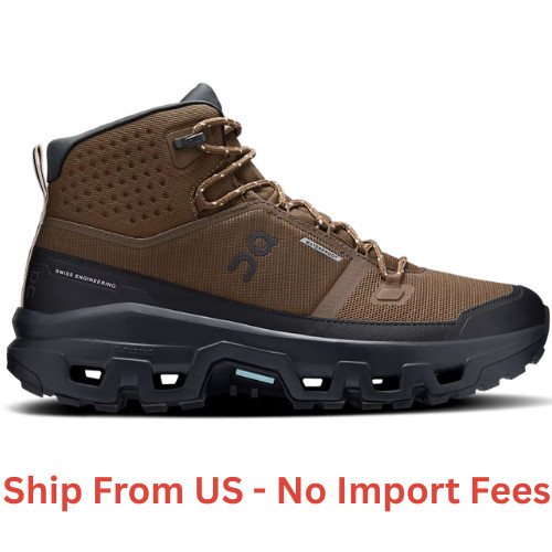 NEW! (Authentic) Men’s On Cloudrock Mid Waterproof, Comfort Cushion, Earth/Black