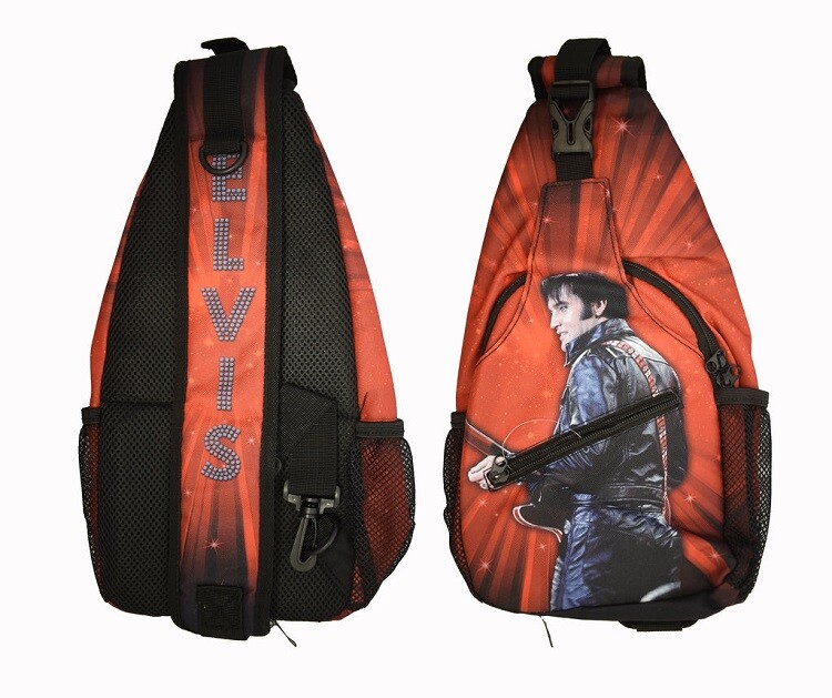 New Red 68 Lights Elvis Presley Sling Tote Bag Shoulder Messenger The King Gift