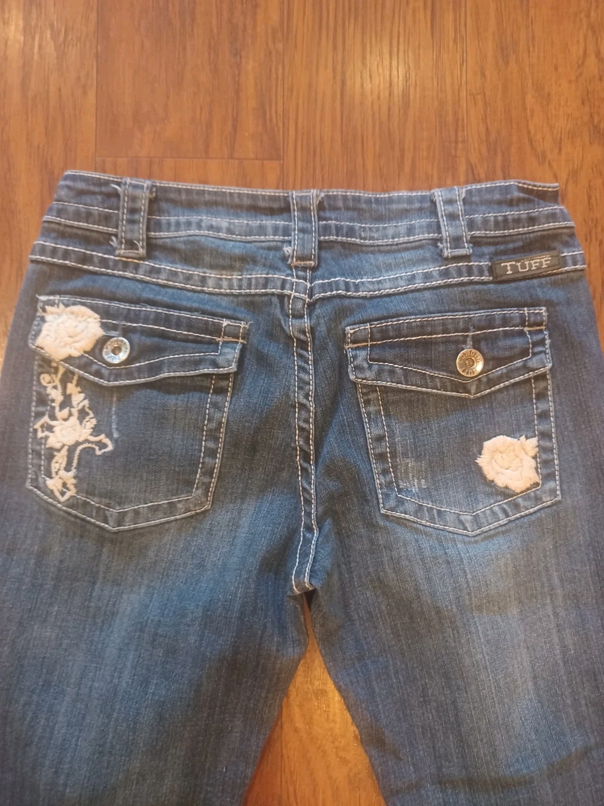 🤍🌹✝️🤍COWGIRL TUFF ROSES & TRUTH BOOTCUT JEANS 28×36