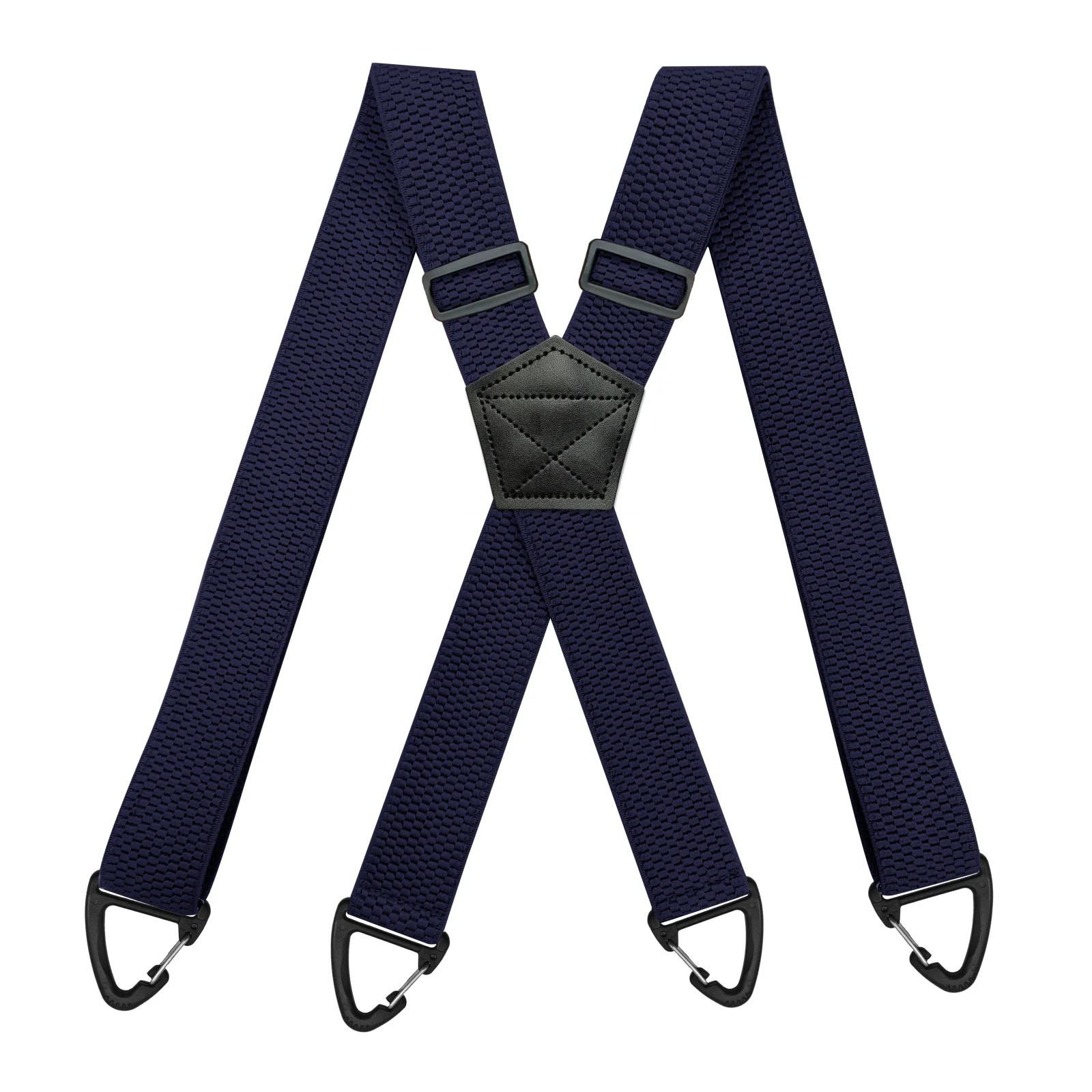 Heavy Duty Suspenders for Men 4 Snap Hook Elastic Trouser Braces Strap Belt