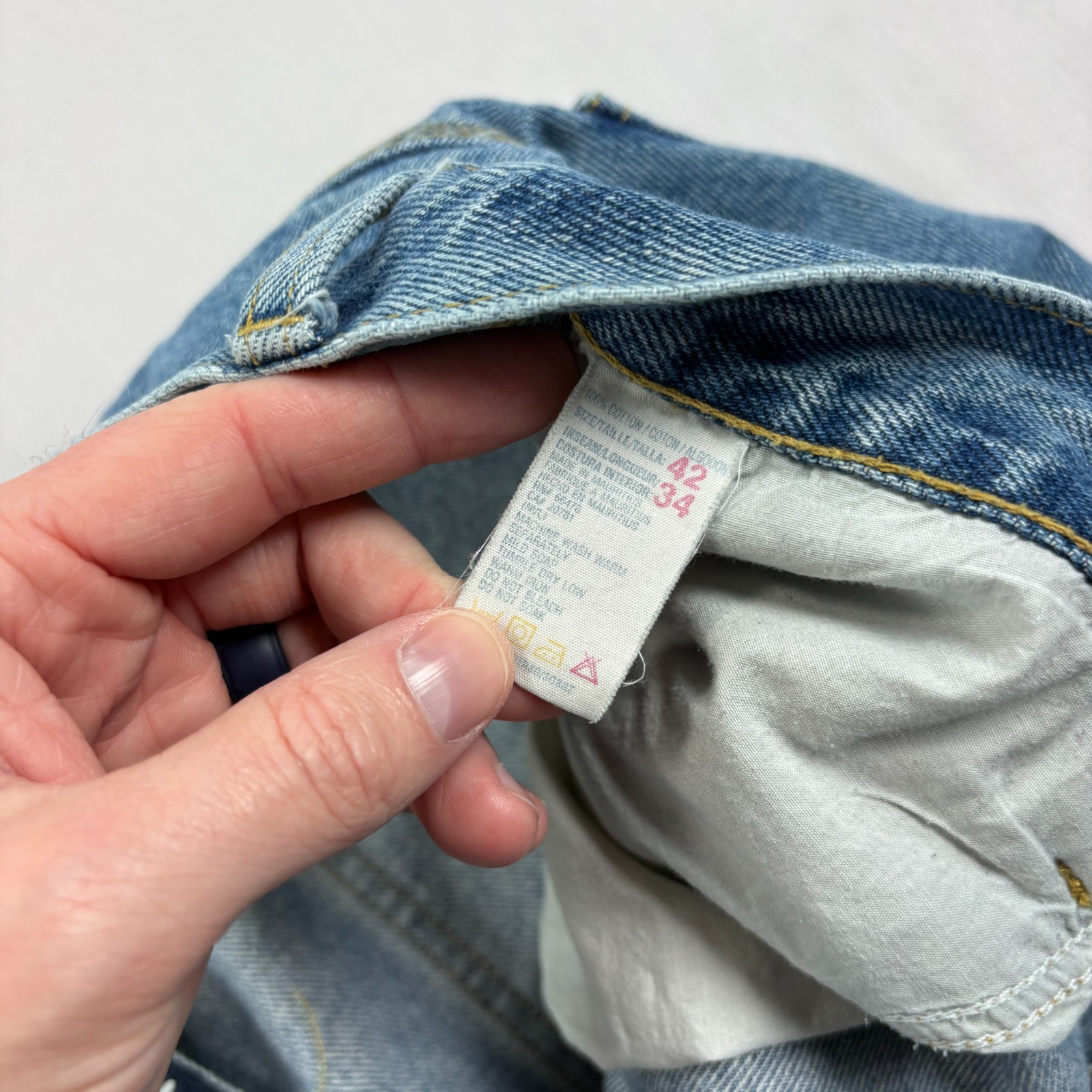 Vintage 90s Tommy Hilfiger Jeans Mens 42×34 (Fits 40×33) Blue Carpenter Baggy