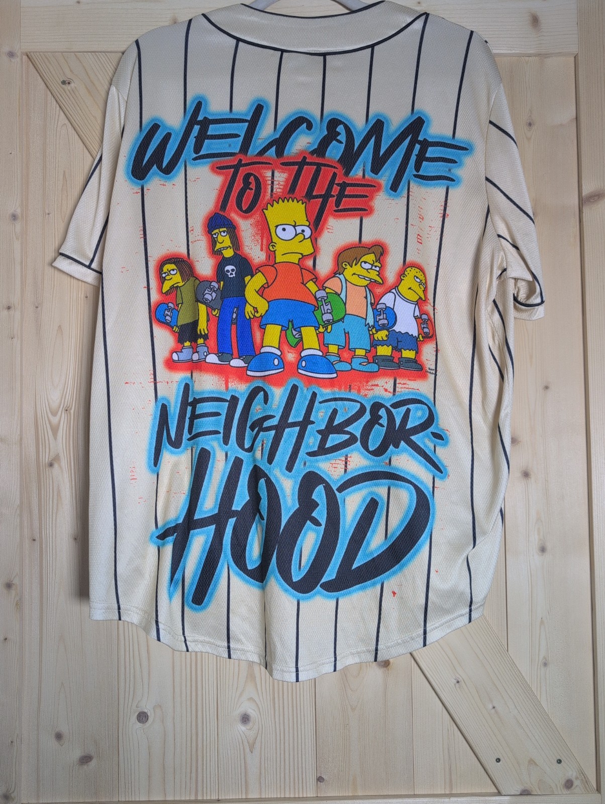 Bart Simpson’s Trouble Maker Cartoon Baseball Jersey Size L