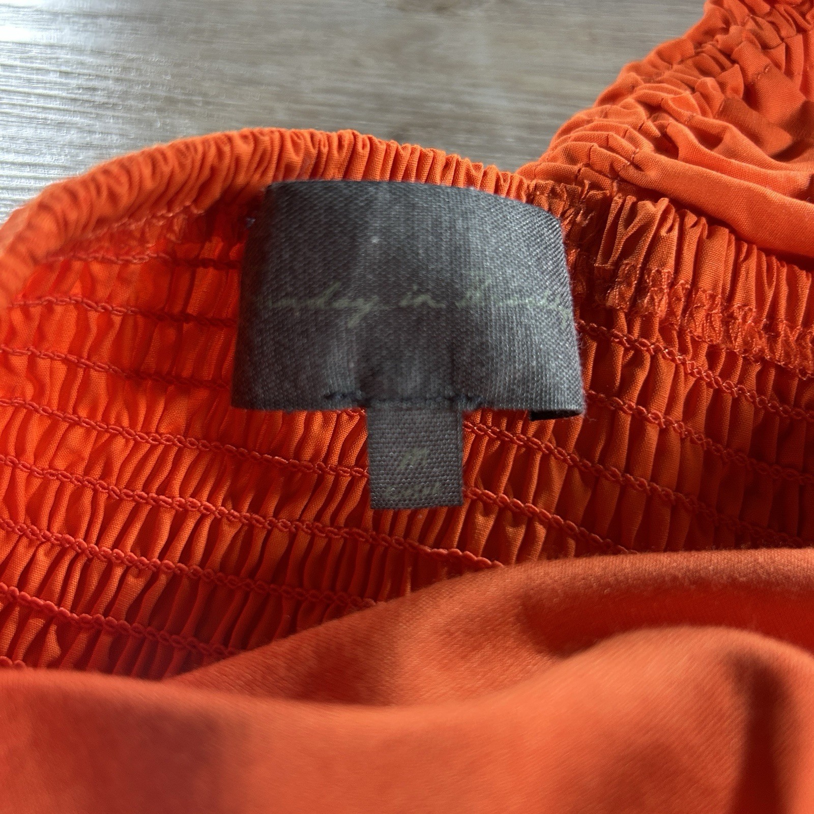 Sunday in Brooklyn Anthro Medium Orange Ruffle Asymmetric One Shoulder Top