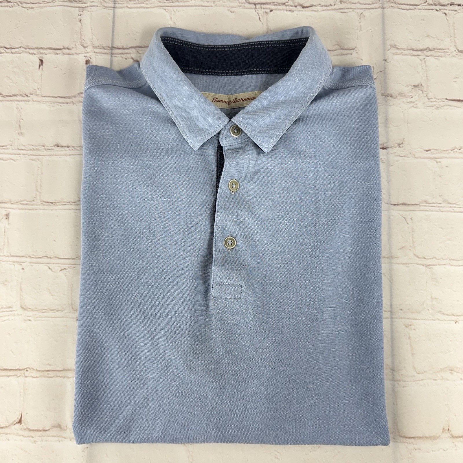 Tommy Bahama Light Blue Modal/Poly Blend Golf Performance Polo Size Men’s XL