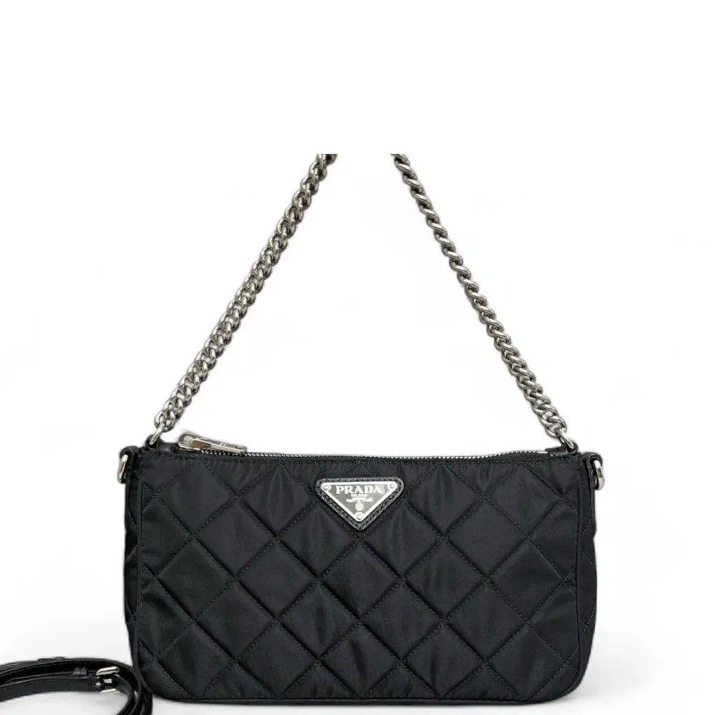 Prada Hobo Black Tessuto Nylon (kc060526a0r)