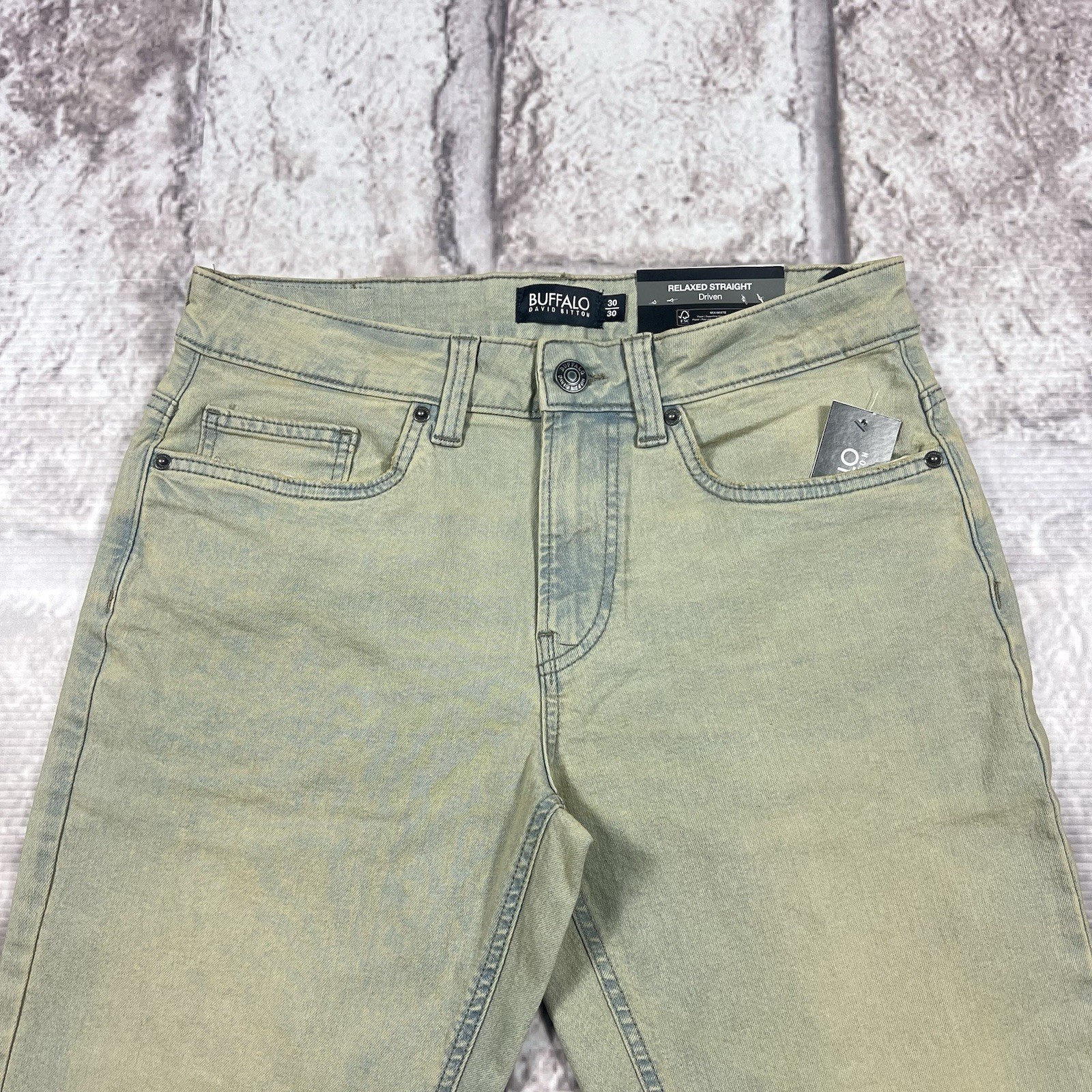 Buffalo David Bitton Driven Jeans Men’s 30×30 Relaxed Straight Dirty Blasted NWT