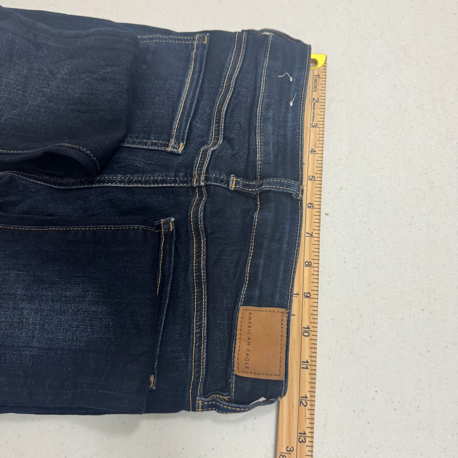 American Eagle Next Level Stretch Jeggings Dark Wash Skinny Jeans 2 Long 5781