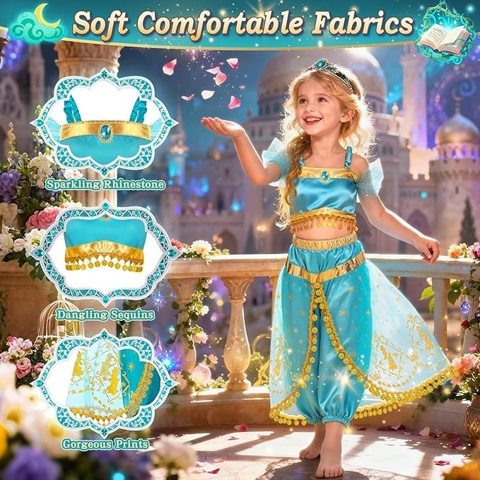 Princess Costumes for Girls, Princess Dress up Clothes for Girl 4-6 Princess …