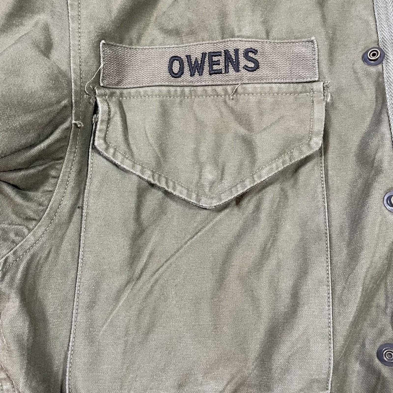 Vintage US Army M51 Field Jacket Small Olive Green 1958 M-1951 Korean War Owens