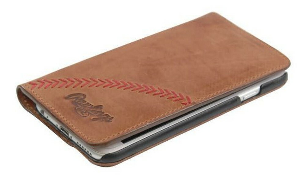 Rawlings iPhone 7 Case Cellphone Baseball Stitch Tan Calfskin Leather MW419-204