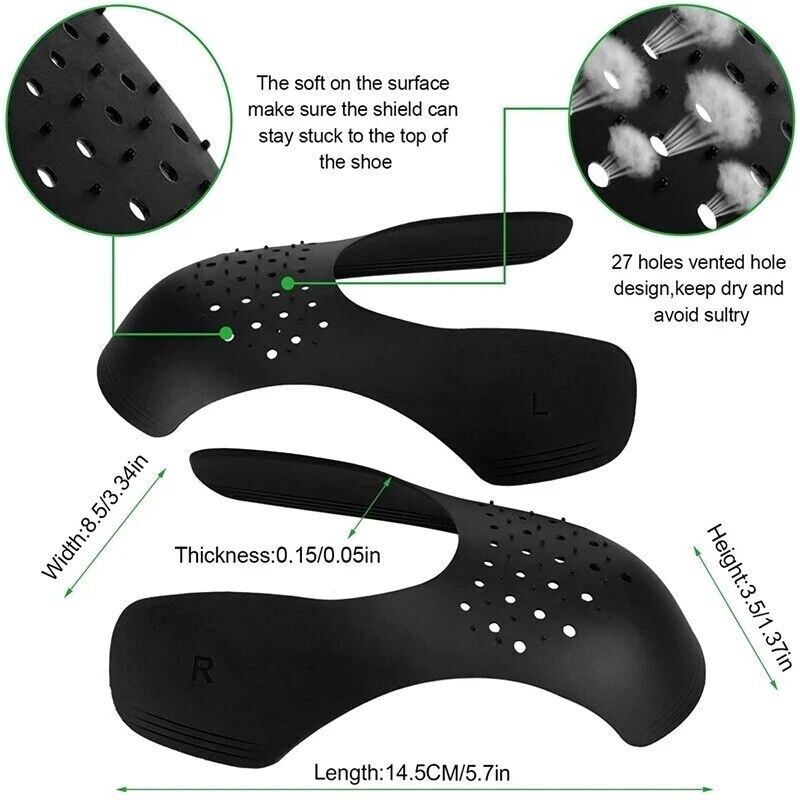 5 Pairs Sneaker Shield Shoe Protector Anti Crease Wrinkled Fold Shoes Support