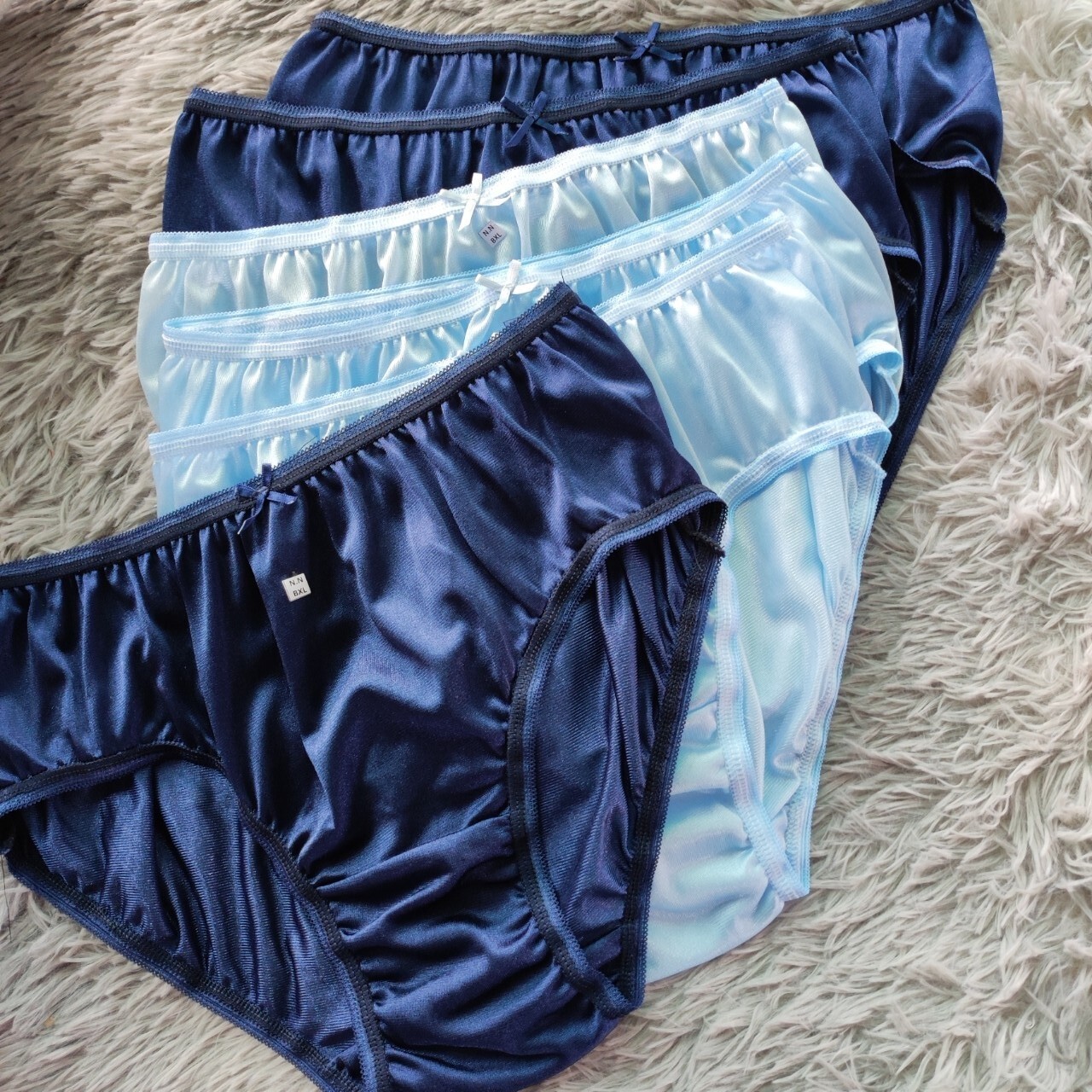 6 Bikini Panties Women Mens Underwear Briefs Nylon Silky Soft Hip 38″-42″ XL