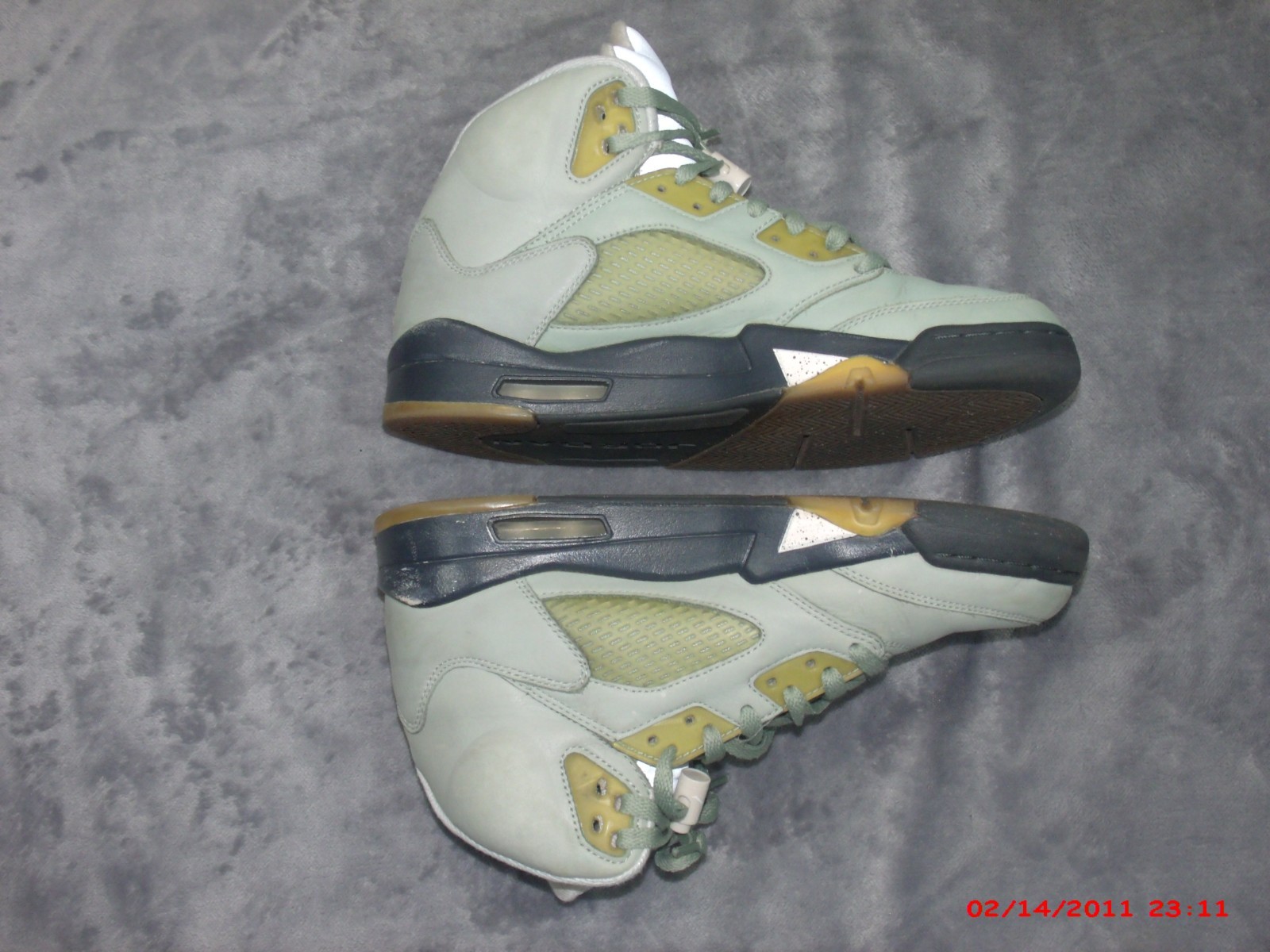Air Jordan Men Retro 5 Mid High Basketball Green Gum Shoes DC7501-300 SZ-8.5