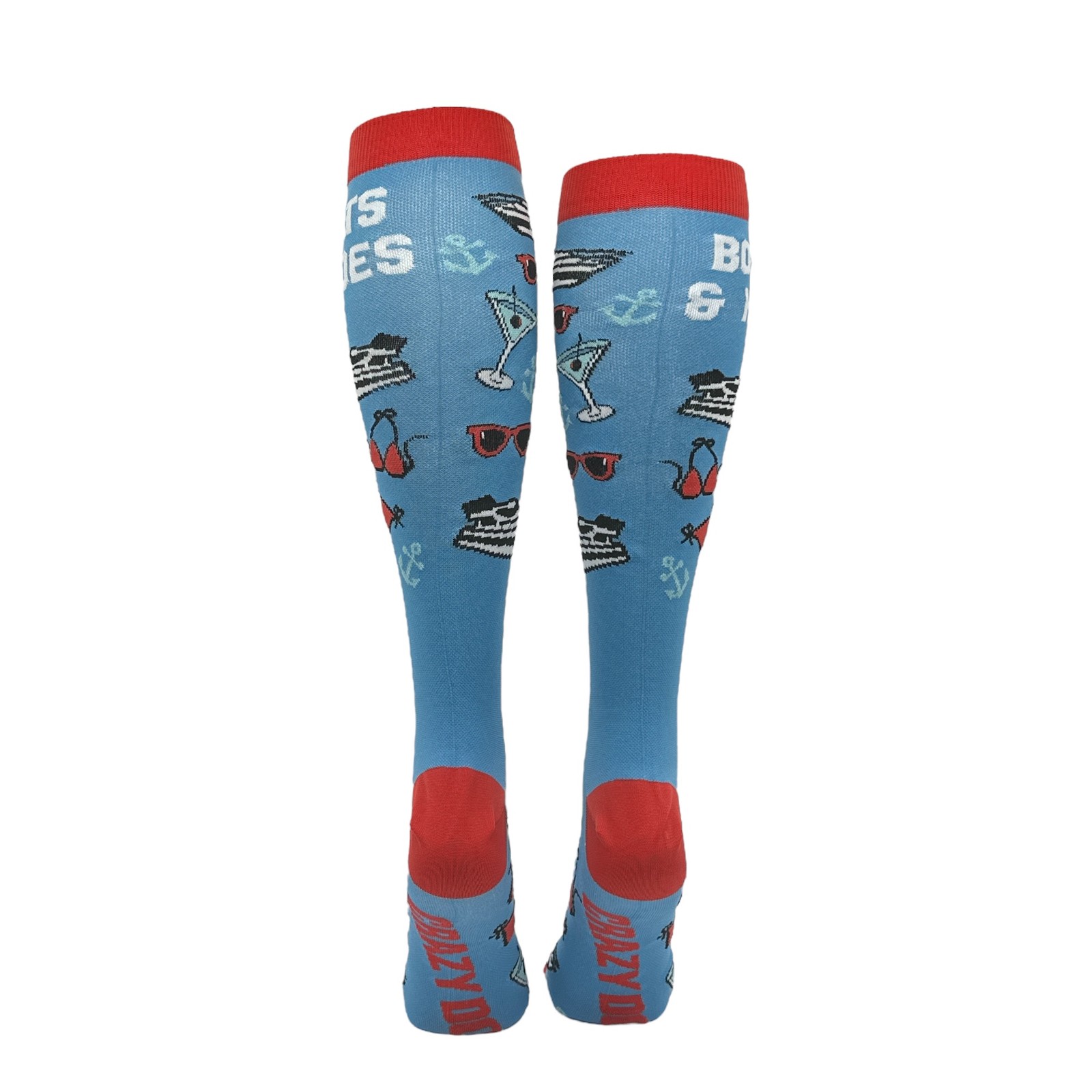 Boats and Hoes Funny Novelty Compression Socks for Men