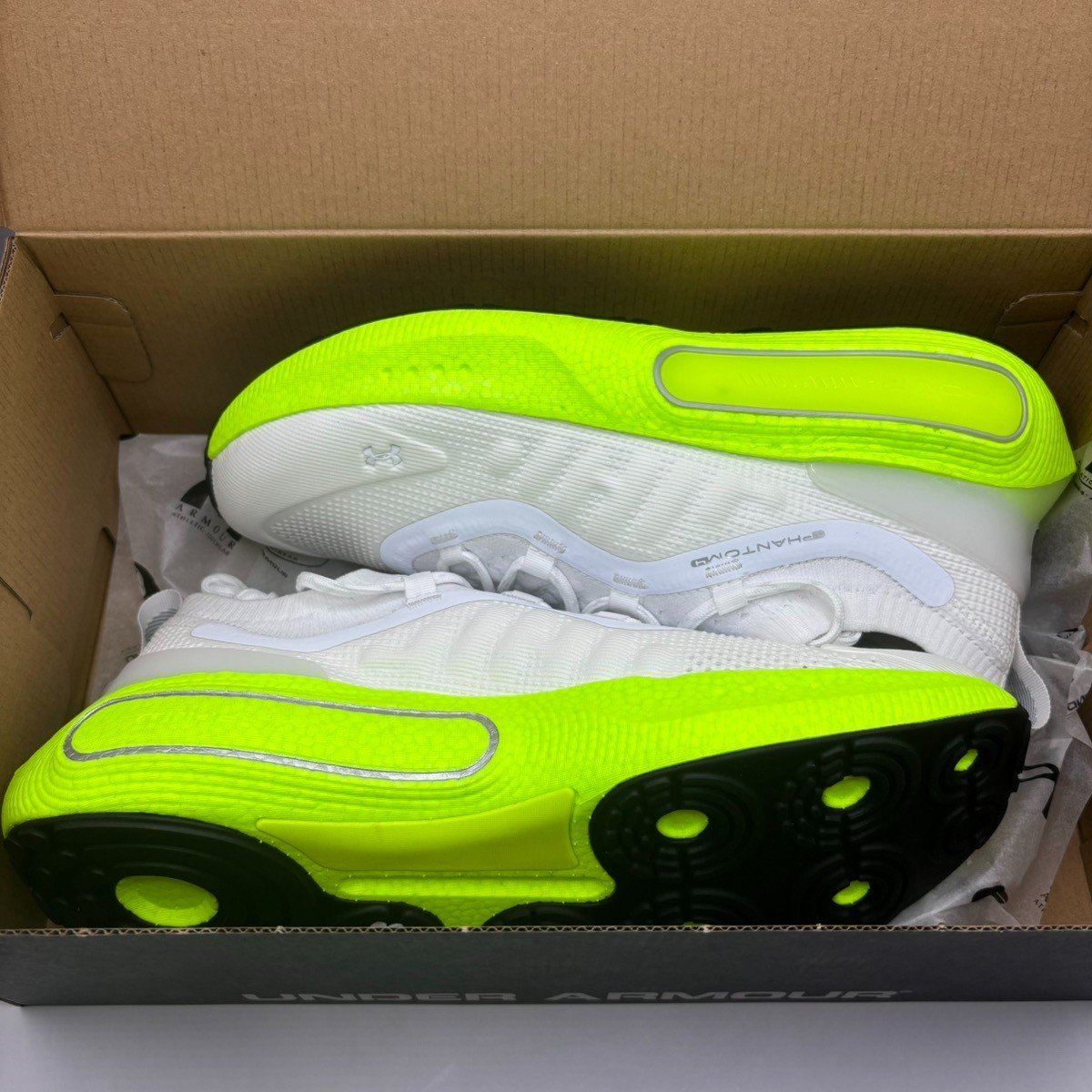 UNDER ARMOUR UA Phantom 4 3027593 104 White/Hyper Green/Black Men Lifestyle Shoe