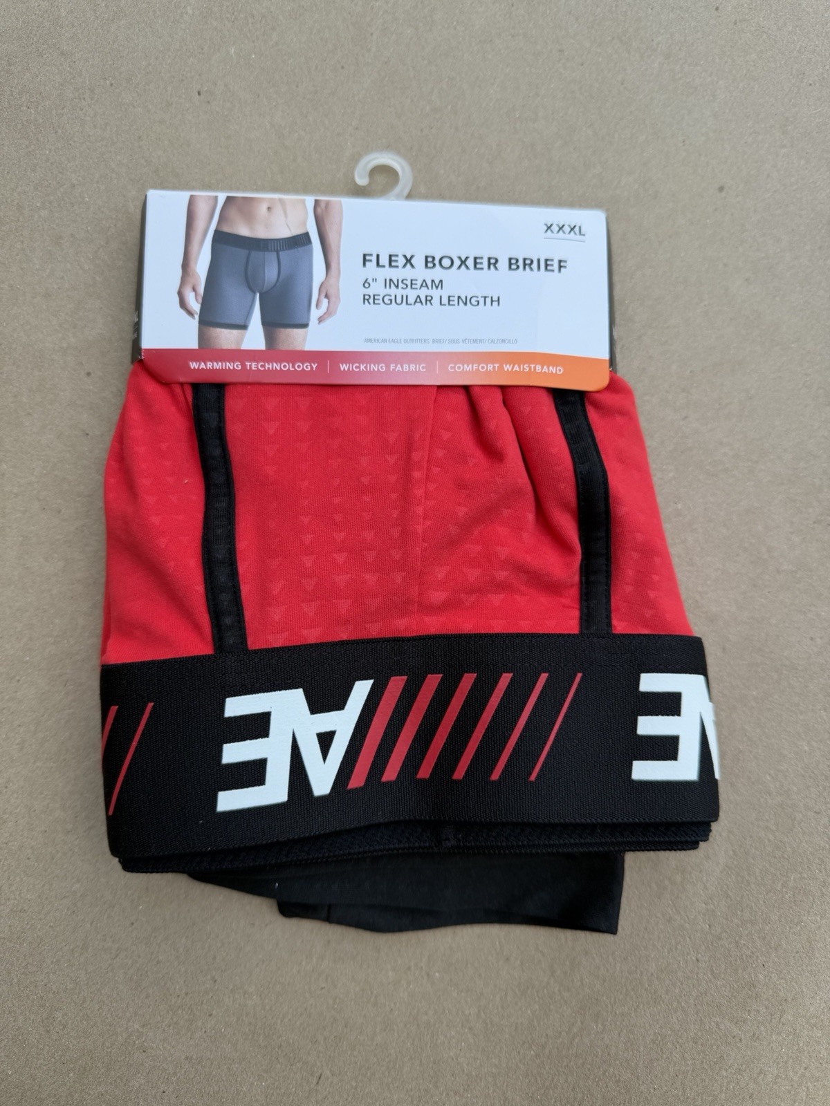 American Eagle Mens FLEX Boxer Brief 6” INSEAM REGULAR LENGTH SIZE XXXL