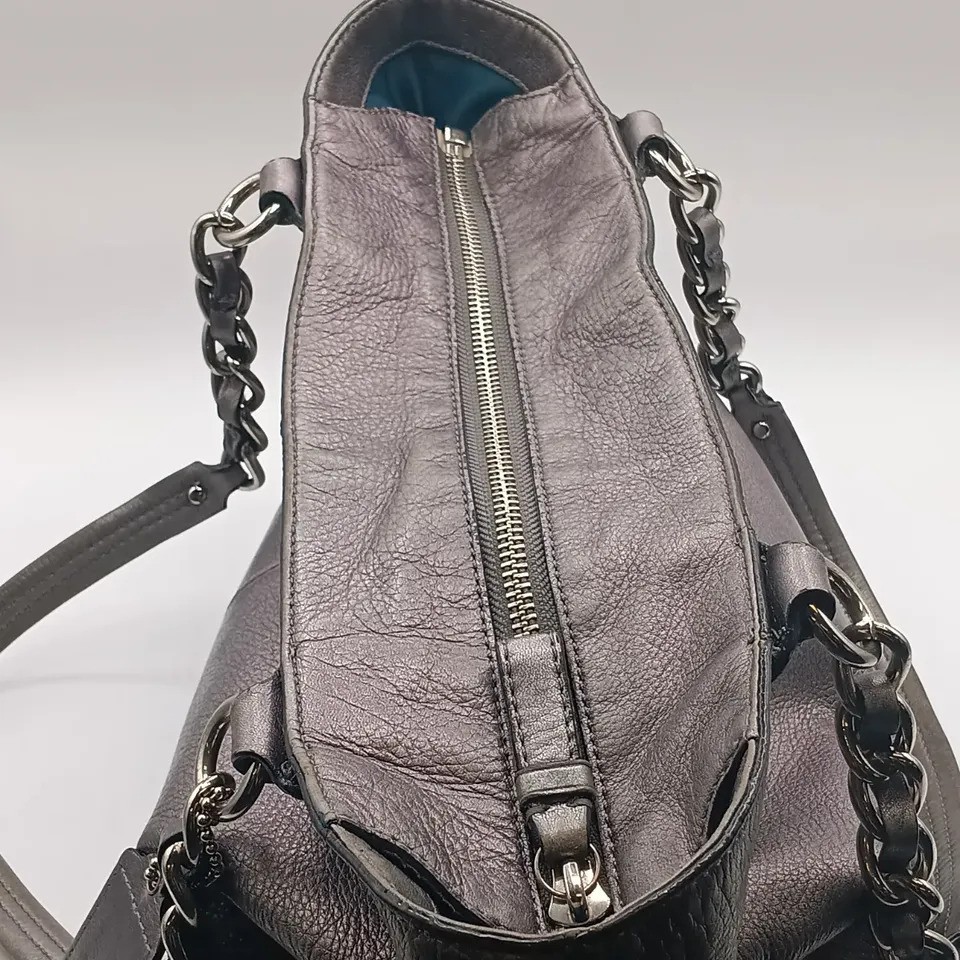 Authentic Coach Chelsea Tote / Purse / Bag Metallic Leather with Dustbag