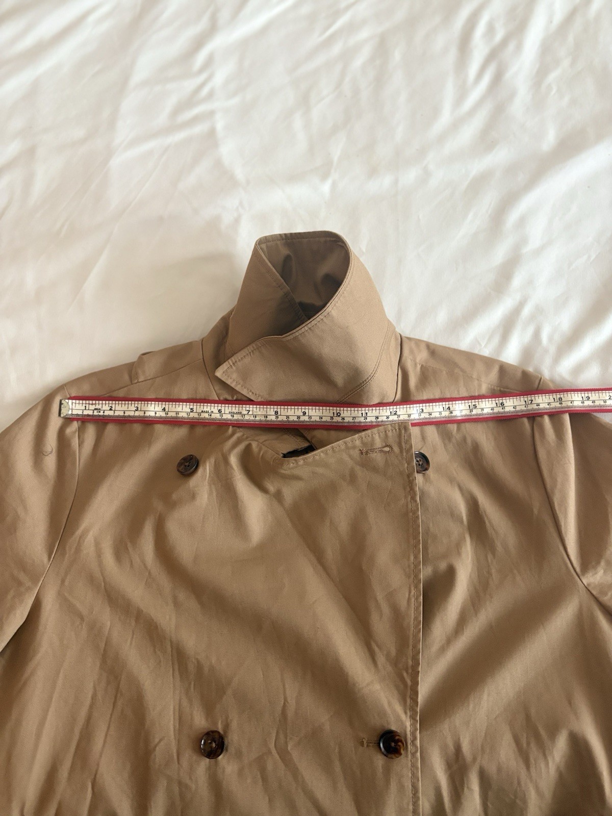 NWT BANANA REPUBLIC SIZE -LARGE PETITE- LONG TWILL TRENCH COAT IN CLASSIC CAMEL!