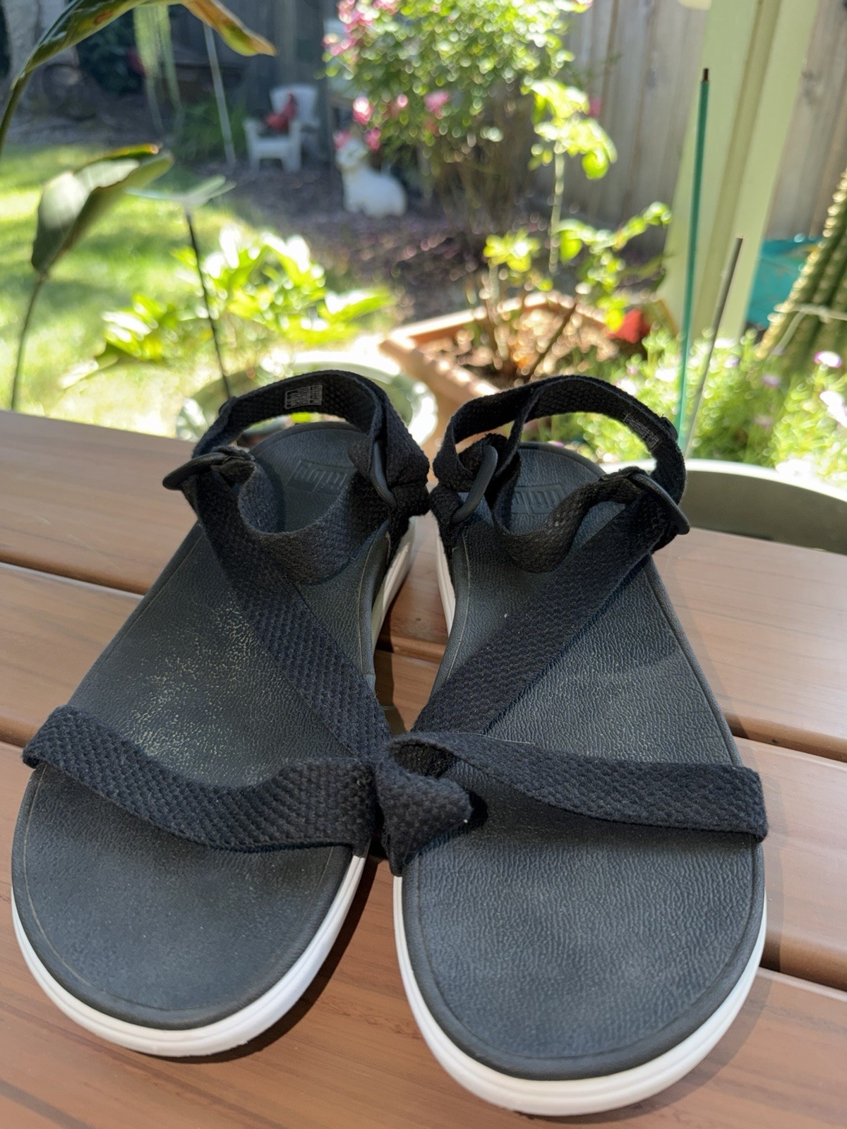 FitFlop F-Mode Go Adjustable Z-Strap Sandals Women’s Black 10 Comfort Arch