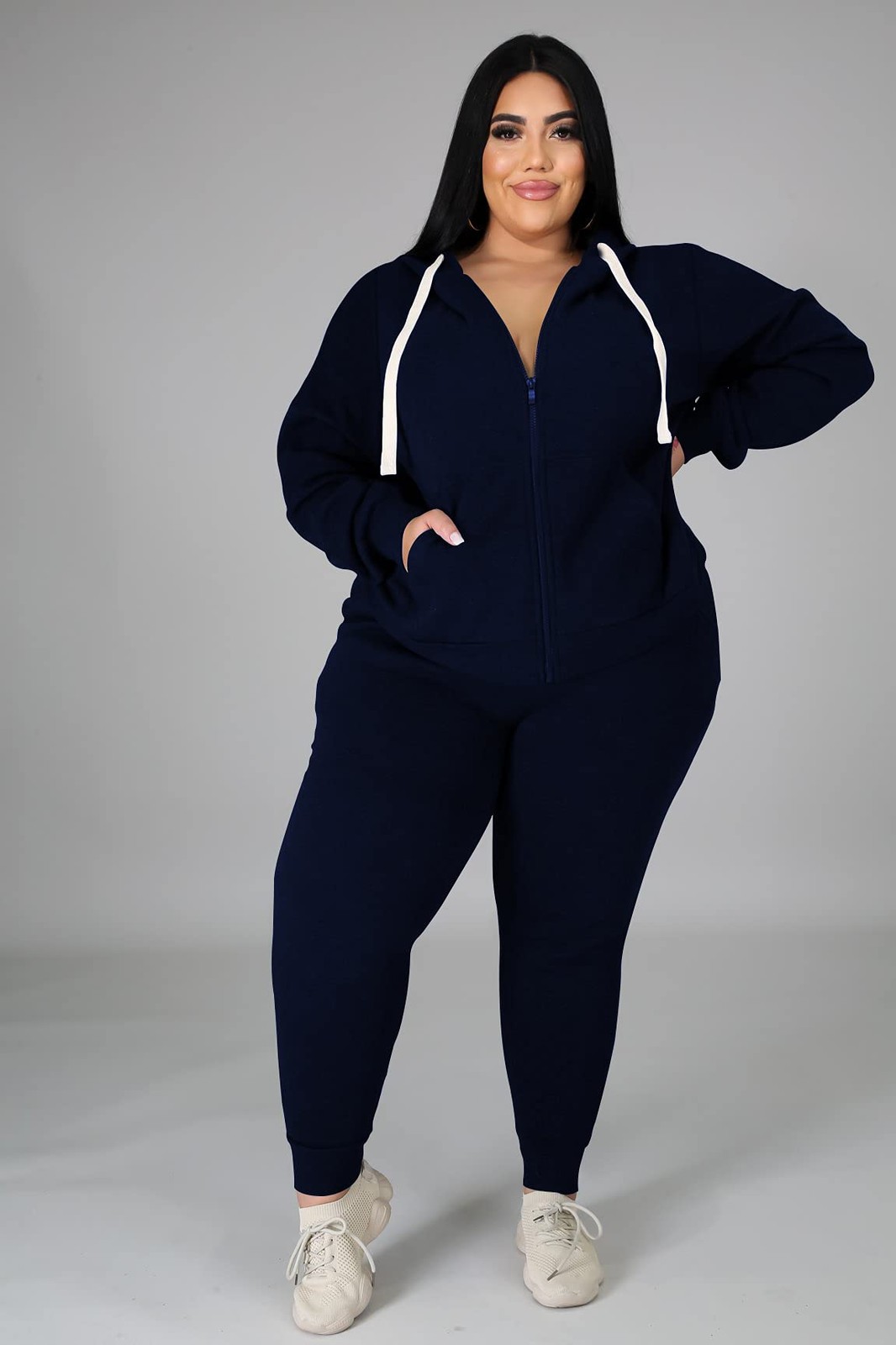 Tycorwd Women’s Plus Size Two Piece Outfits Sweatsuits Sets Long Sleeve