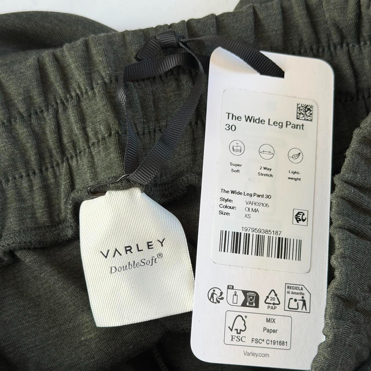 Varley The Wide Leg Pant 30″ in Olive Marl, Size X-Small