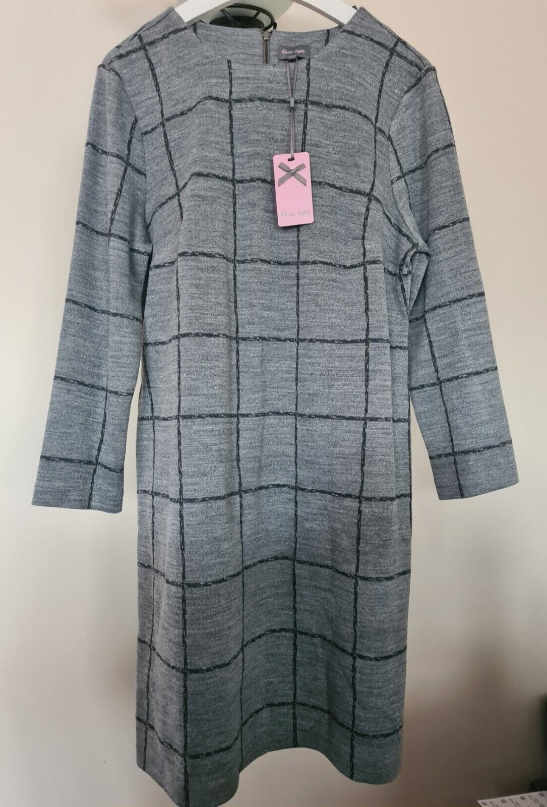 Phase Eight CeCe Grey Border Check Shift Dress/Tunic Size 14 RRP £75.00 CA1222
