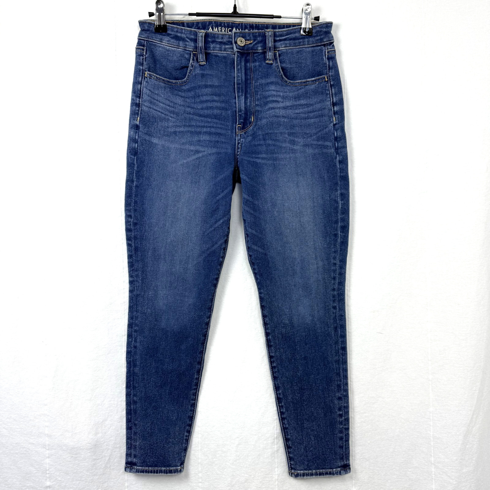 American Eagle Jeans Women Sz 6 Super HiRise Jegging Next Level Stretch Med Wash